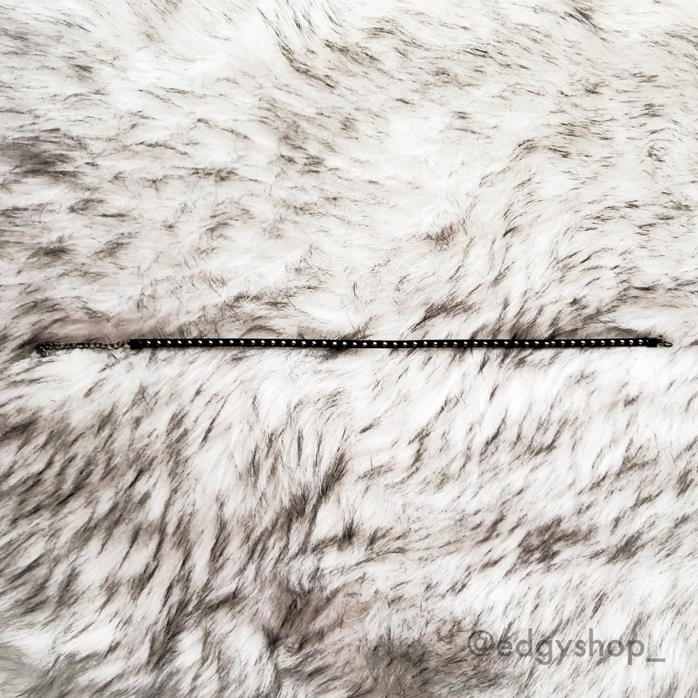 Faux Suede Rivet Choker - Picture 2 of 4